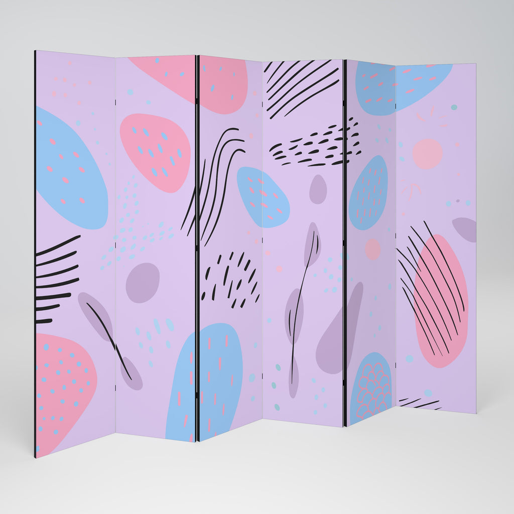 PINKY FRENZY Dekorativ rumsavdelare med 6 paneler