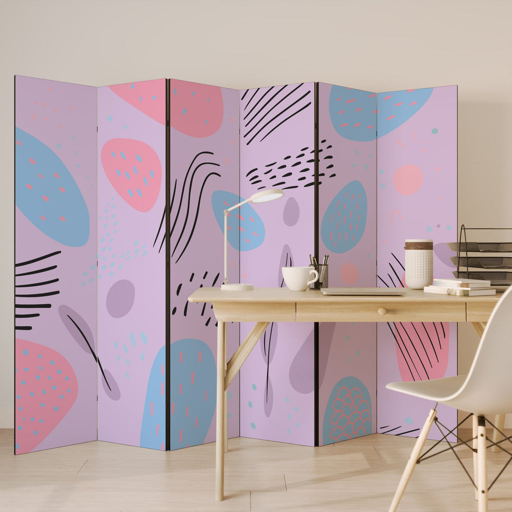 PINKY FRENZY Dekorativ rumsavdelare med 6 paneler