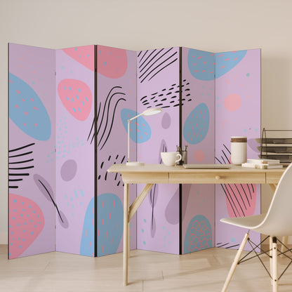 PINKY FRENZY Dekorativ rumsavdelare med 6 paneler