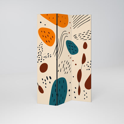 VIBRANT FRENZY Dekorativ rumsavdelare med 3 paneler