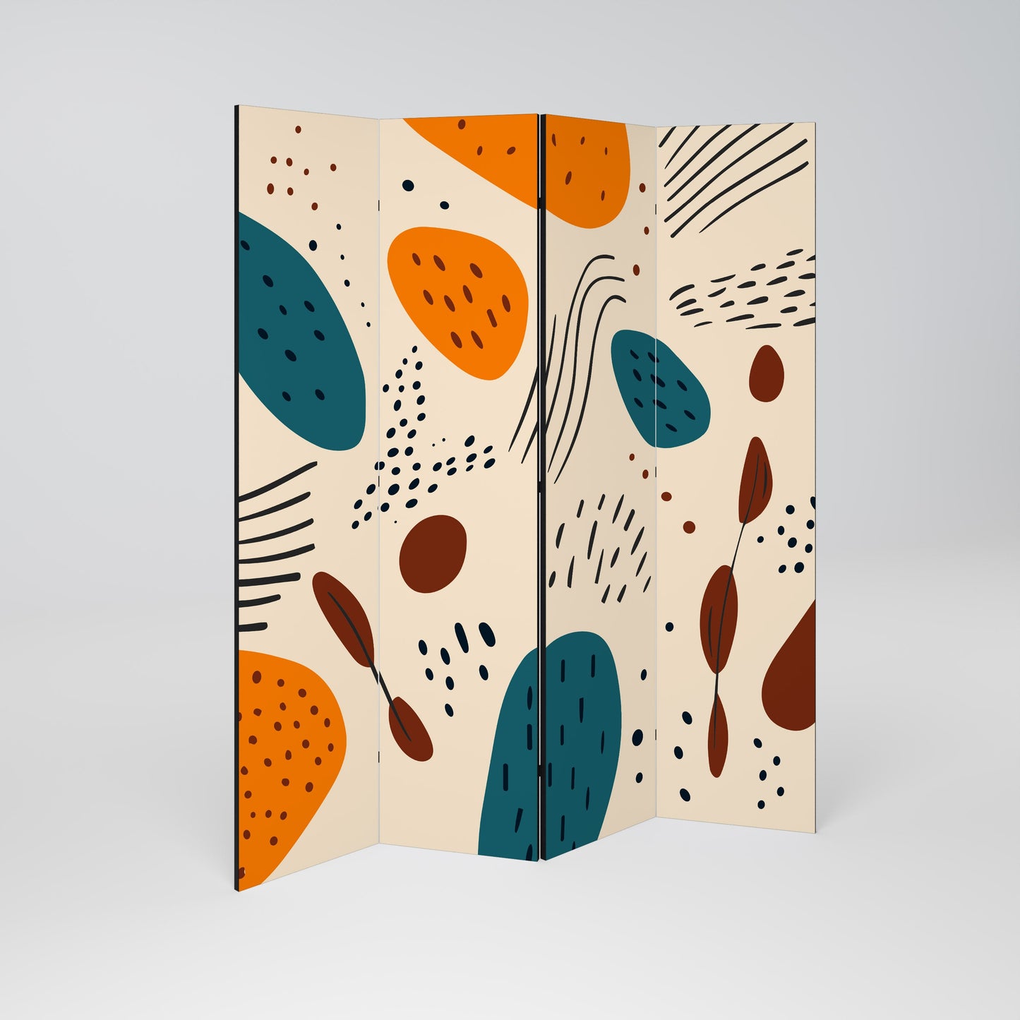 VIBRANT FRENZY Dekorativ rumsavdelare med 4 paneler