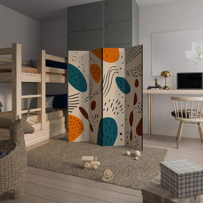 VIBRANT FRENZY Dekorativ rumsavdelare med 4 paneler