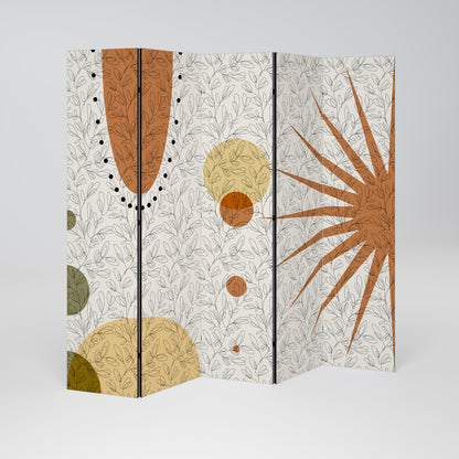 RAYS AND ROUNDELS Dekorativ rumsavdelare – 5 paneler