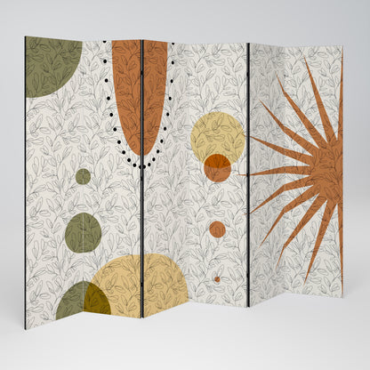 RAYS AND ROUNDELS 6-Panel Room Divider