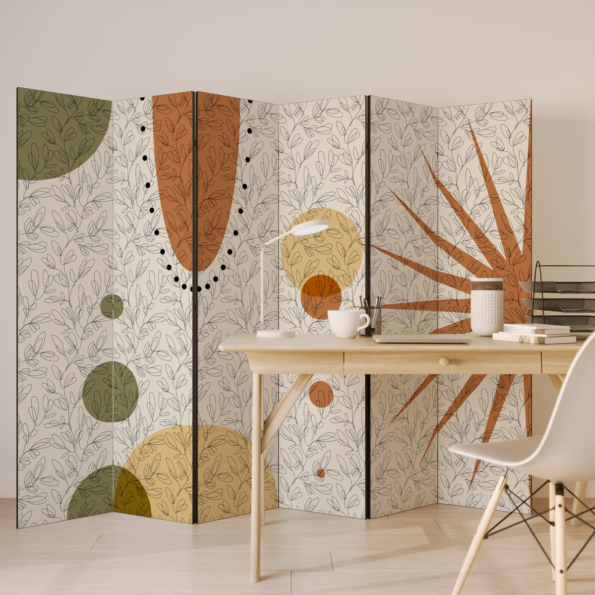 RAYS AND ROUNDELS Rumsavdelare 6 paneler