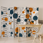 ABSTRACT SYMPHONY FLARE 6-Panel Room Divider