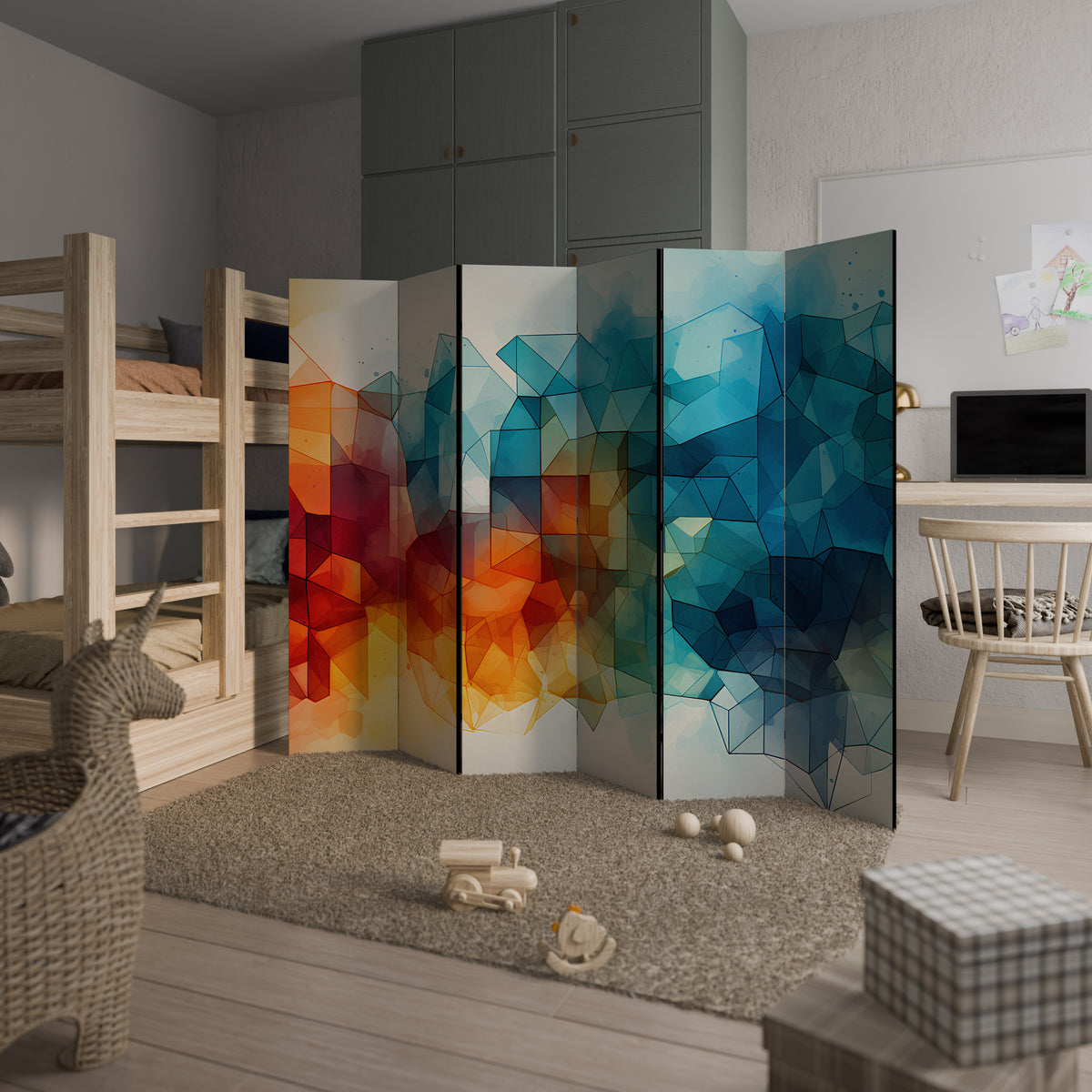 VIBRANT FACETS UNITE Rumsavdelare 6 paneler