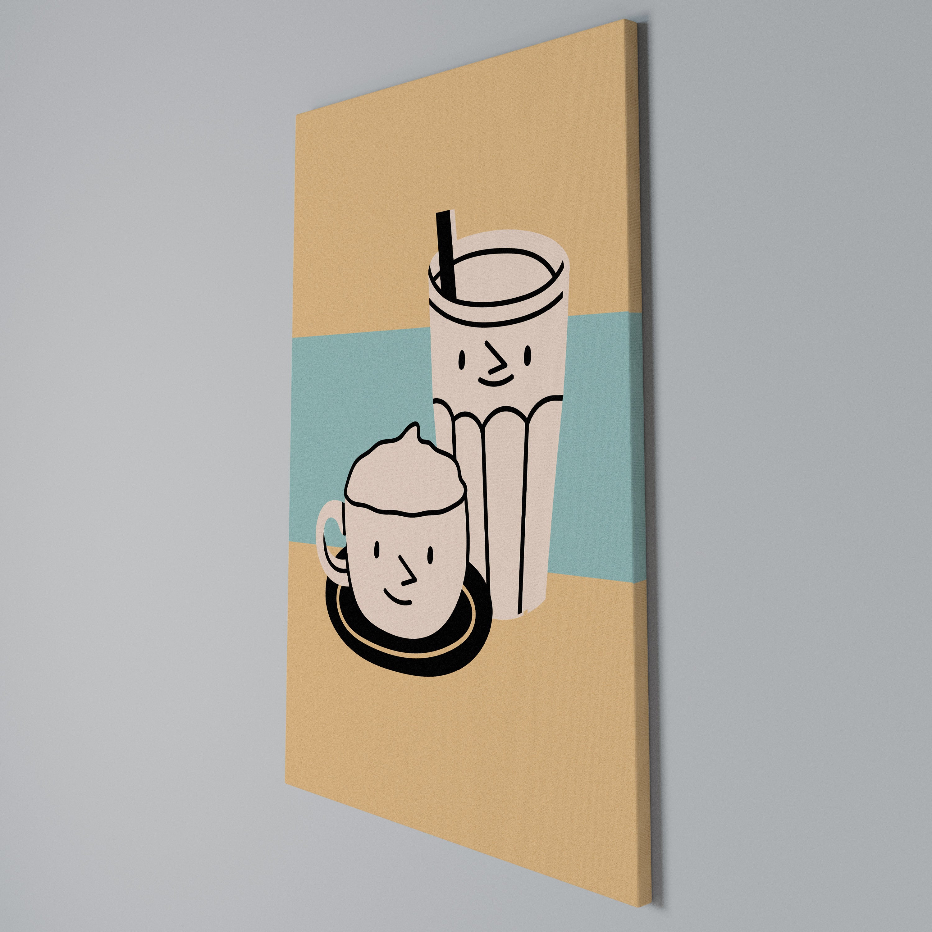 COFFEE PLEASURES Vertical Canvas Print