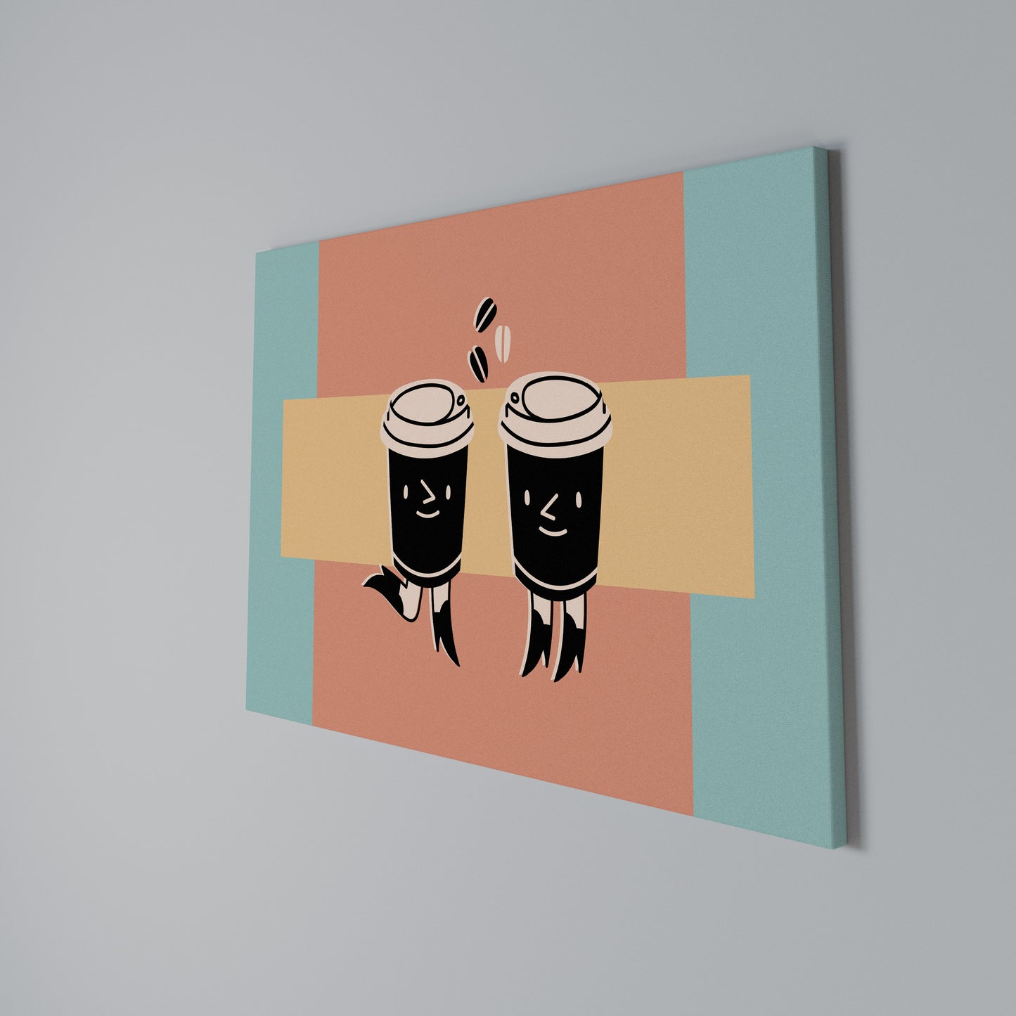 JOYFUL COFFEE Horizontal Canvas Print