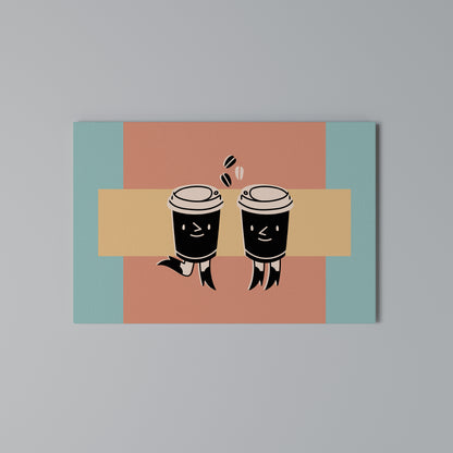 JOYFUL COFFEE Horizontal Canvas Print