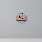 POWER ESPRESSO Rund konsthylla i svart finish