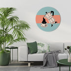 POWER ESPRESSO Round Wall Art