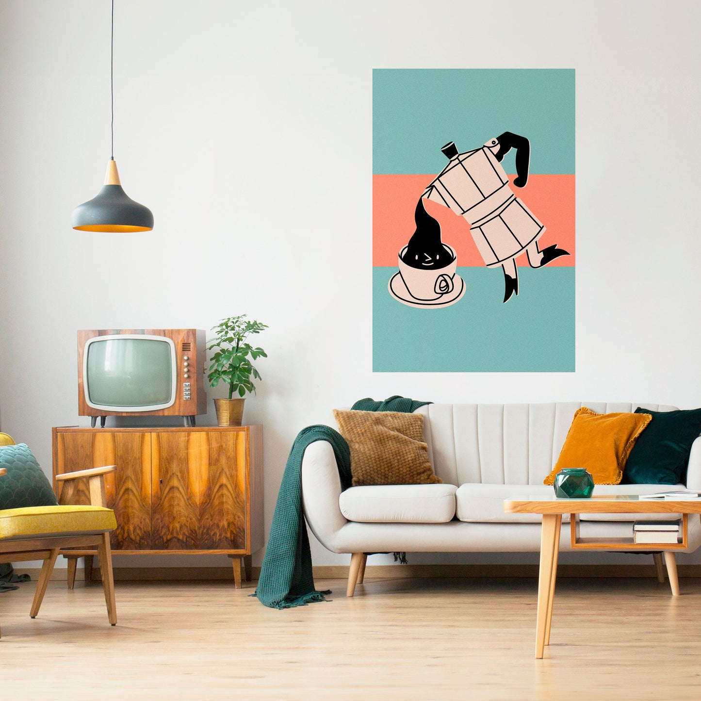 POWER ESPRESSO Peel and Stick Vertical Poster