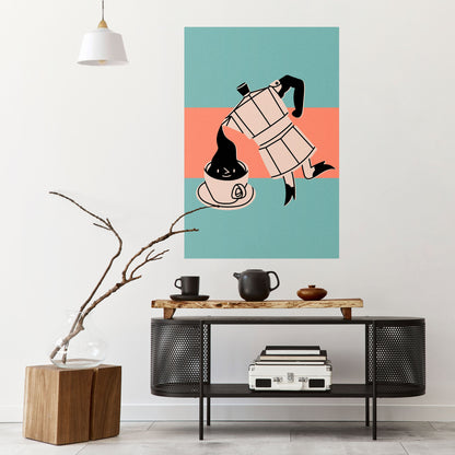 POWER ESPRESSO Peel and Stick Vertical Poster