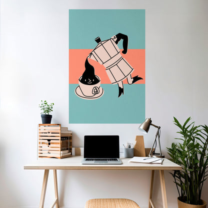 POWER ESPRESSO Peel and Stick Vertical Poster