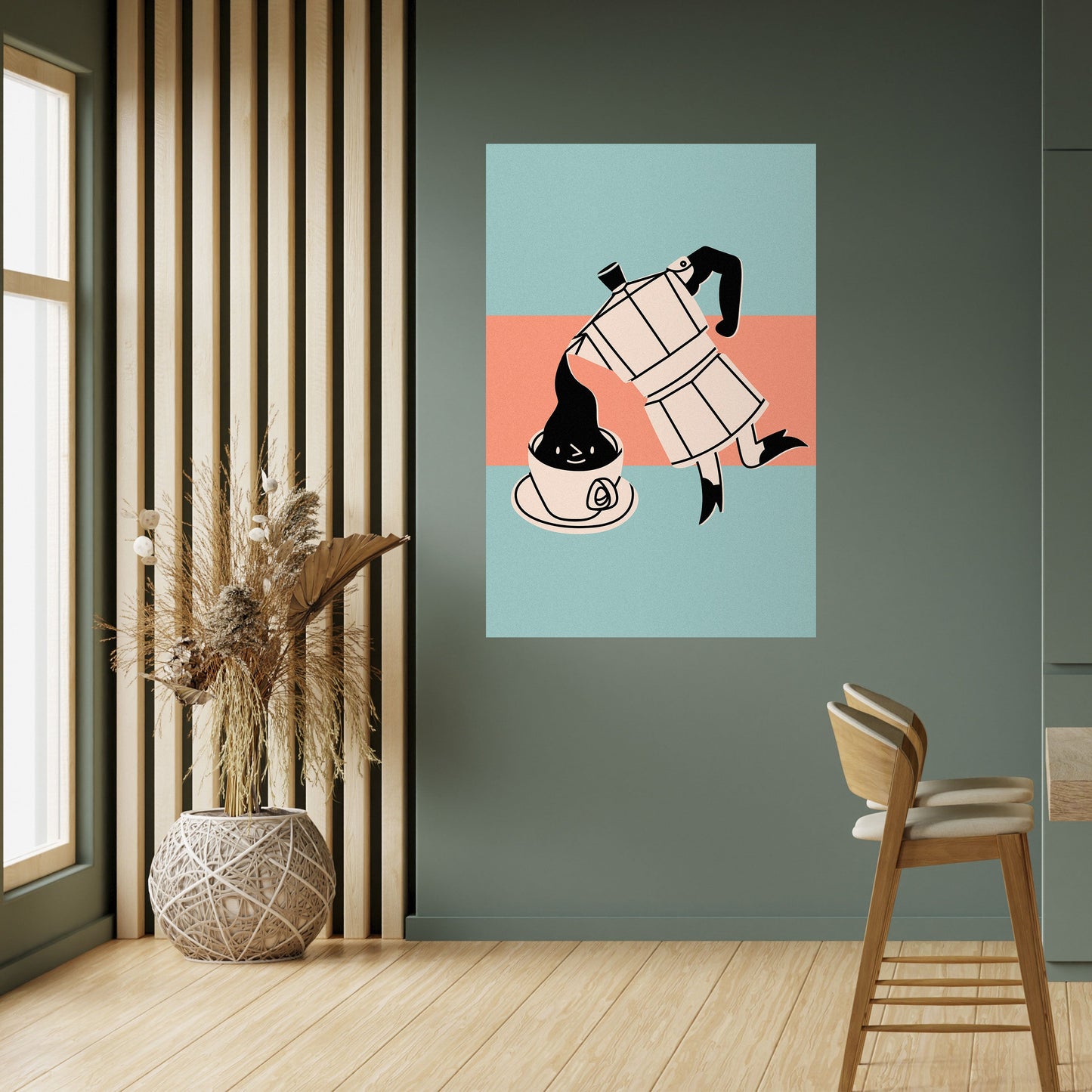 POWER ESPRESSO Peel and Stick Vertical Poster