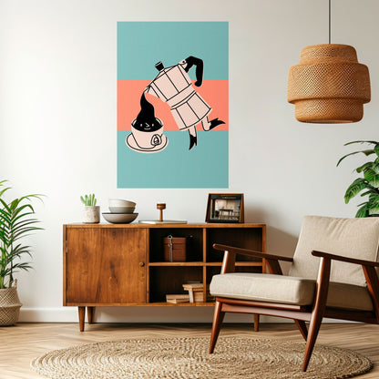 POWER ESPRESSO Peel and Stick Vertical Poster
