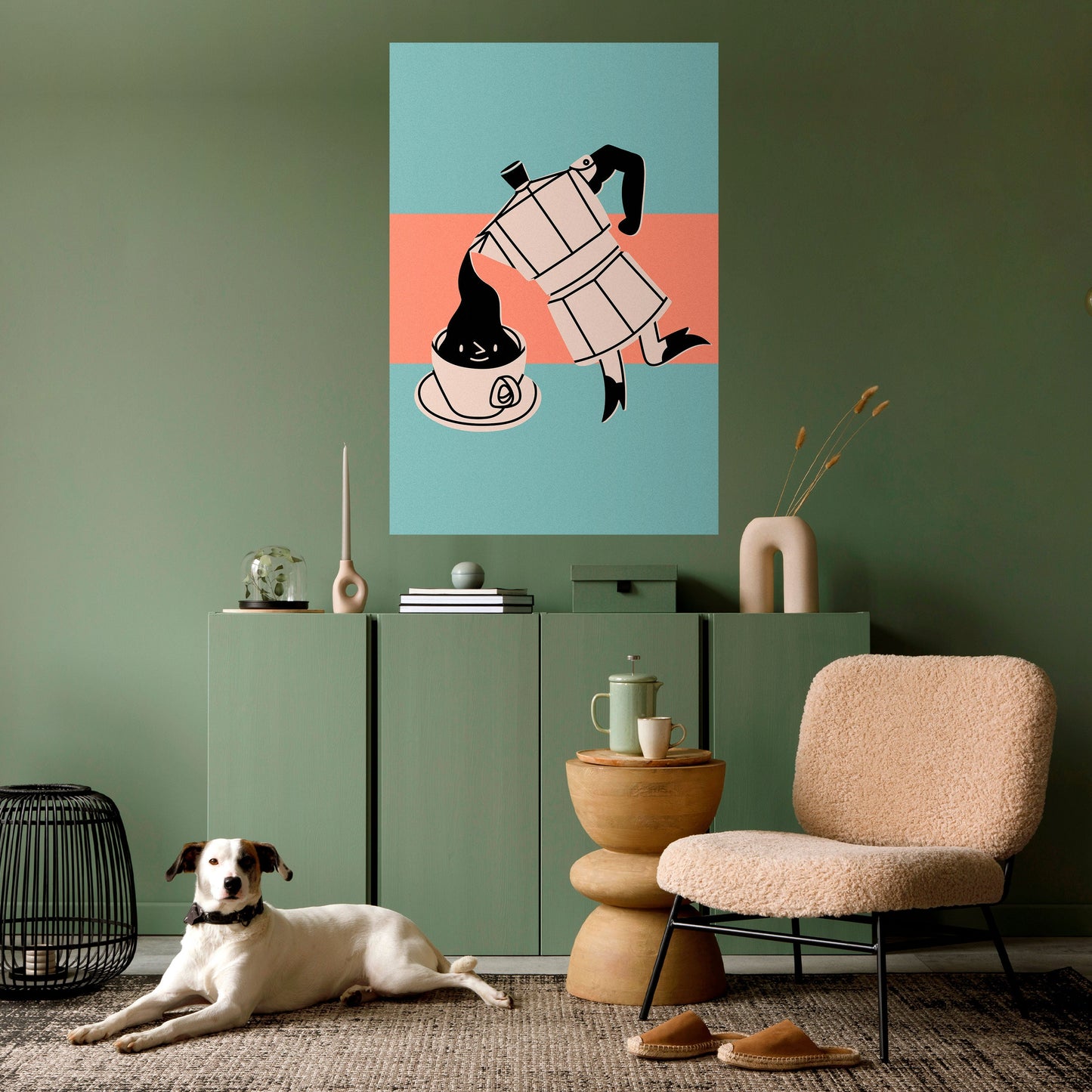 POWER ESPRESSO Peel and Stick Vertical Poster