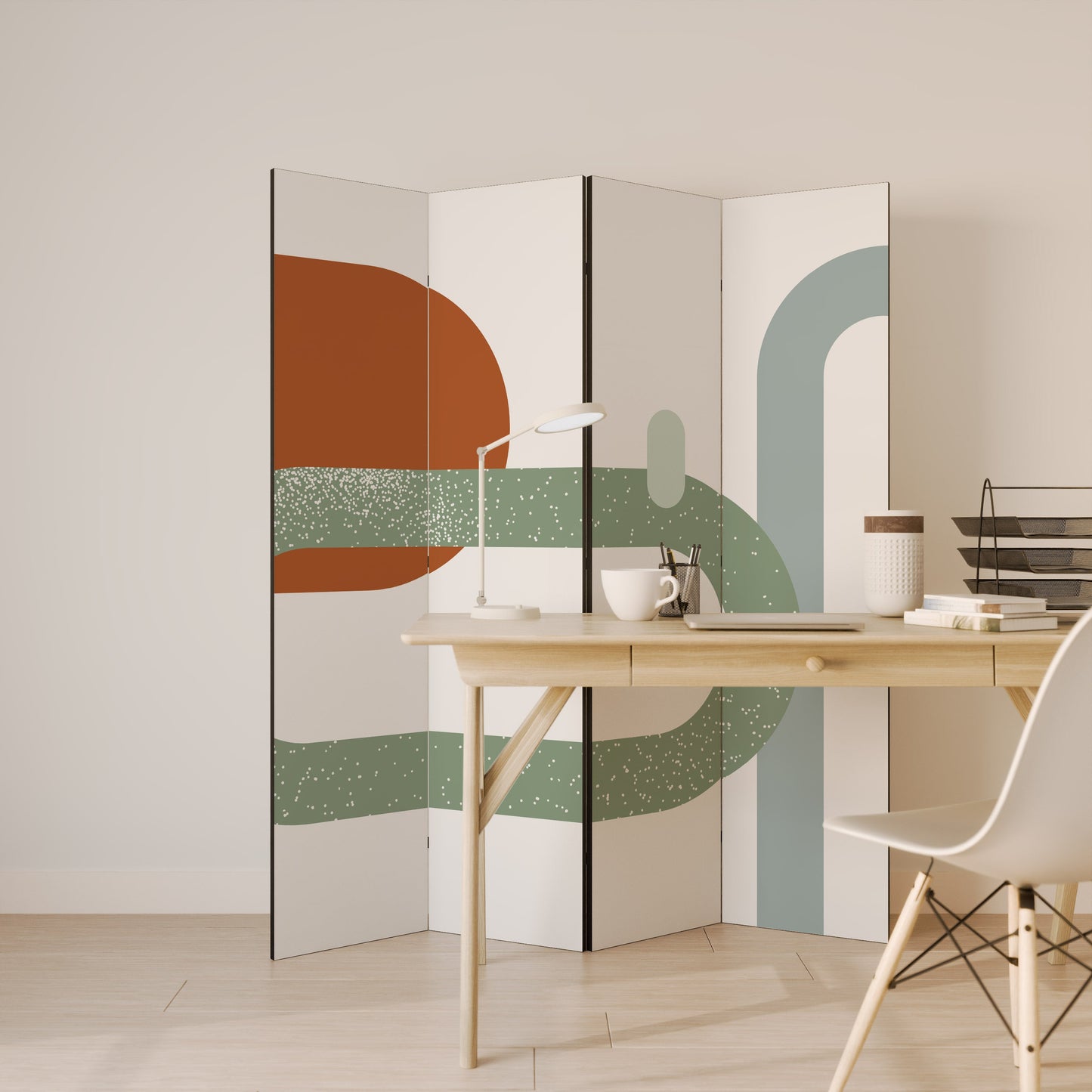 INFINITY'S EMBRACE Dekorativ rumsavdelare med 4 paneler