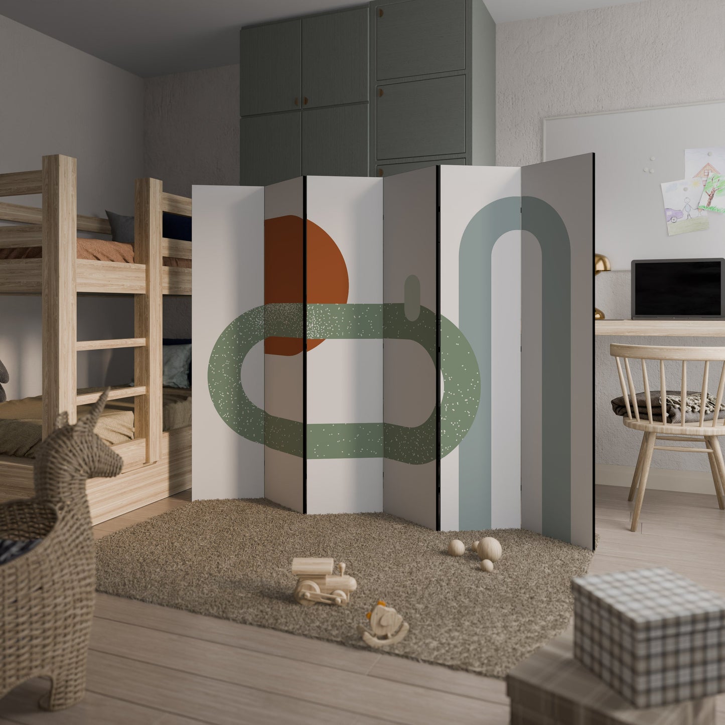 INFINITY'S EMBRACE Dekorativ rumsavdelare med 6 paneler