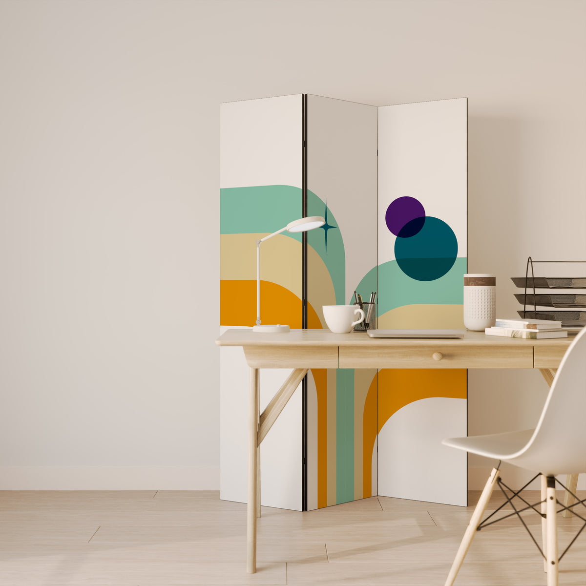 COLOR SOLSTICE Dekorativ rumsavdelare – 3 paneler