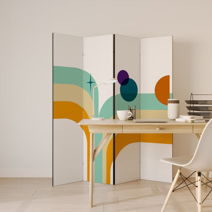 COLOR SOLSTICE Dekorativ rumsavdelare med 4 paneler