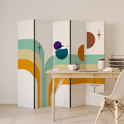 COLOR SOLSTICE Dekorativ rumsavdelare med 5 paneler