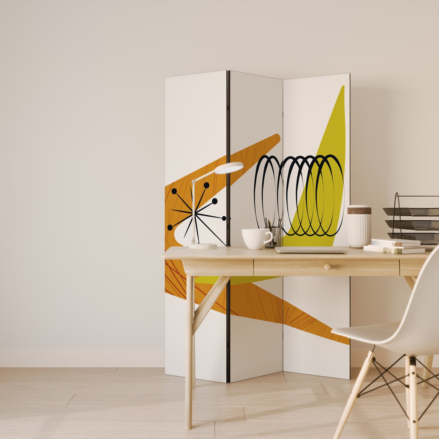 MAGNETIC HIT Dekorativ 3-panels rumsavdelare