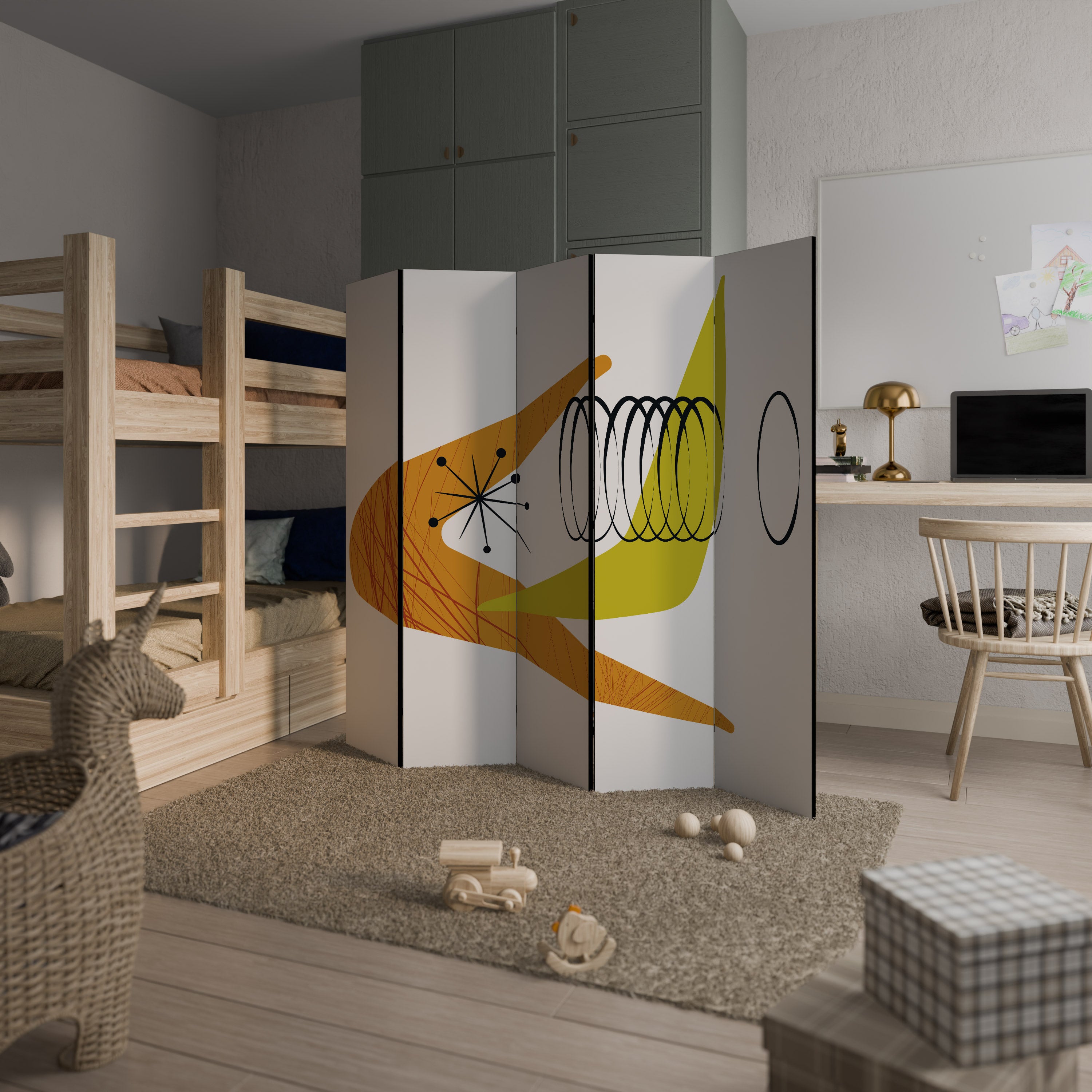 MAGNETIC HIT 5-Panel Room Divider