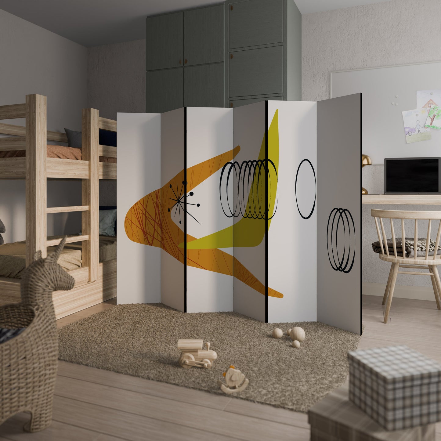 MAGNETIC HIT Dekorativ rumsavdelare med 6 paneler