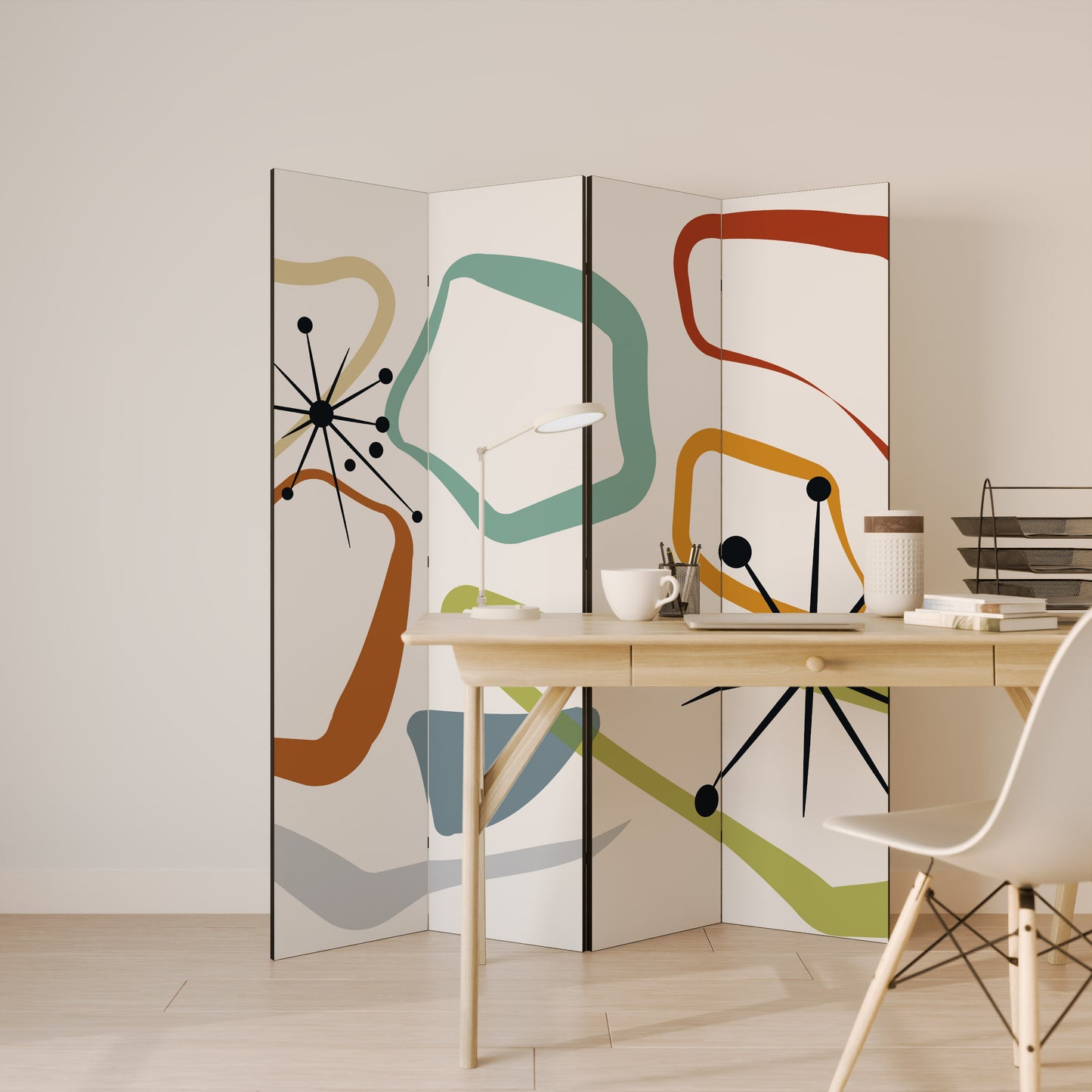 INTO THE RIM 4-Panel Room Divider