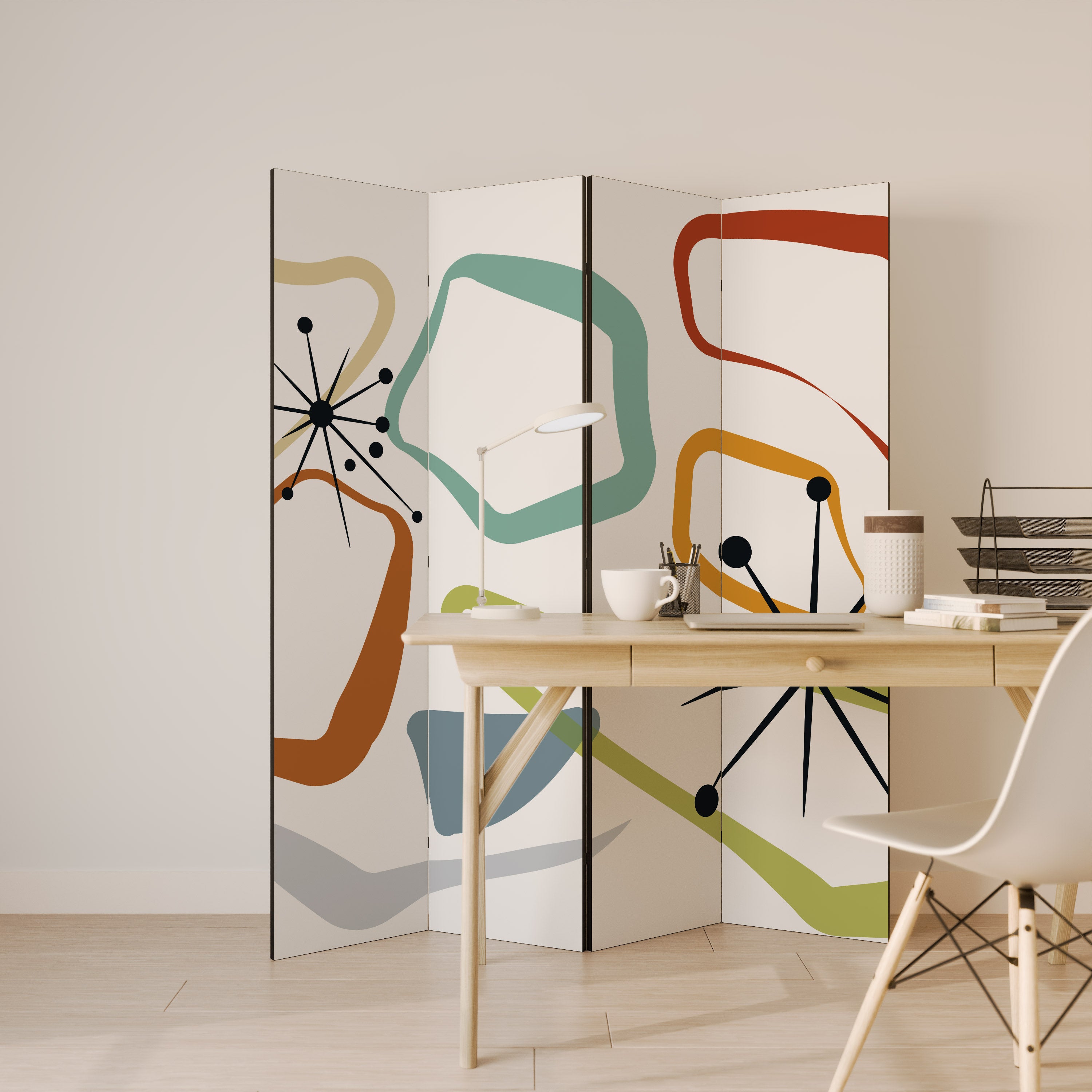 INTO THE RIM 4-Panel Room Divider