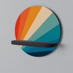 PRISM CONCUSSION Round Art Shelf In Black Finish