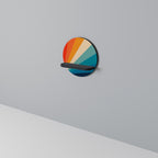 PRISM CONCUSSION Round Art Shelf In Black Finish