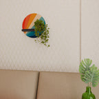 PRISM CONCUSSION Round Art Shelf In Black Finish