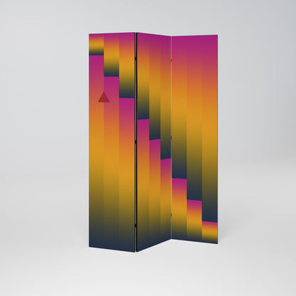 GOLDEN FADE Dekorativ rumsavdelare med 3 paneler