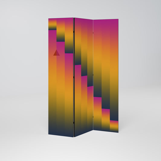 GOLDEN FADE Dekorativ rumsavdelare med 3 paneler