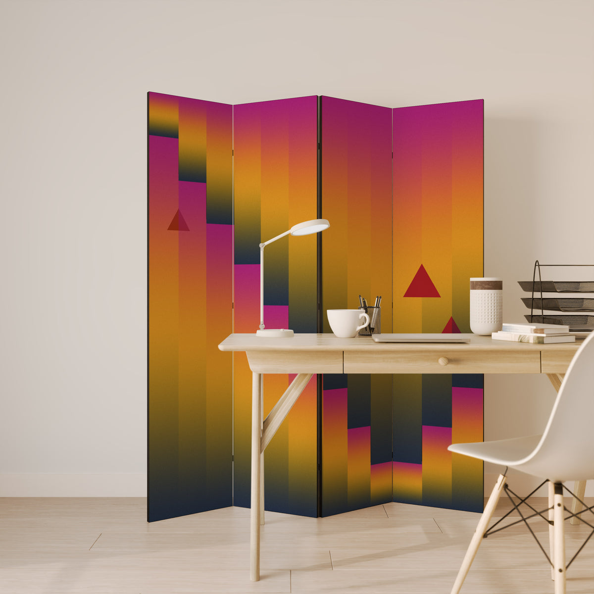 GOLDEN FADE Rumsavdelare 4 paneler