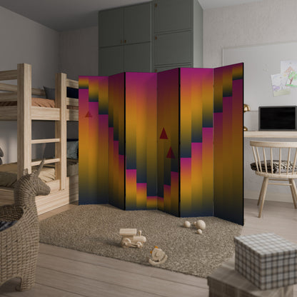 GOLDEN FADE Dekorativ rumsavdelare med 6 paneler
