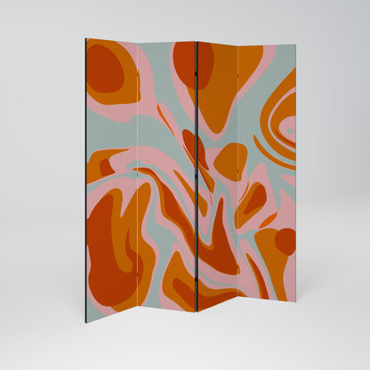 FLOATING BURN Decorative 4-Panel Room Divider