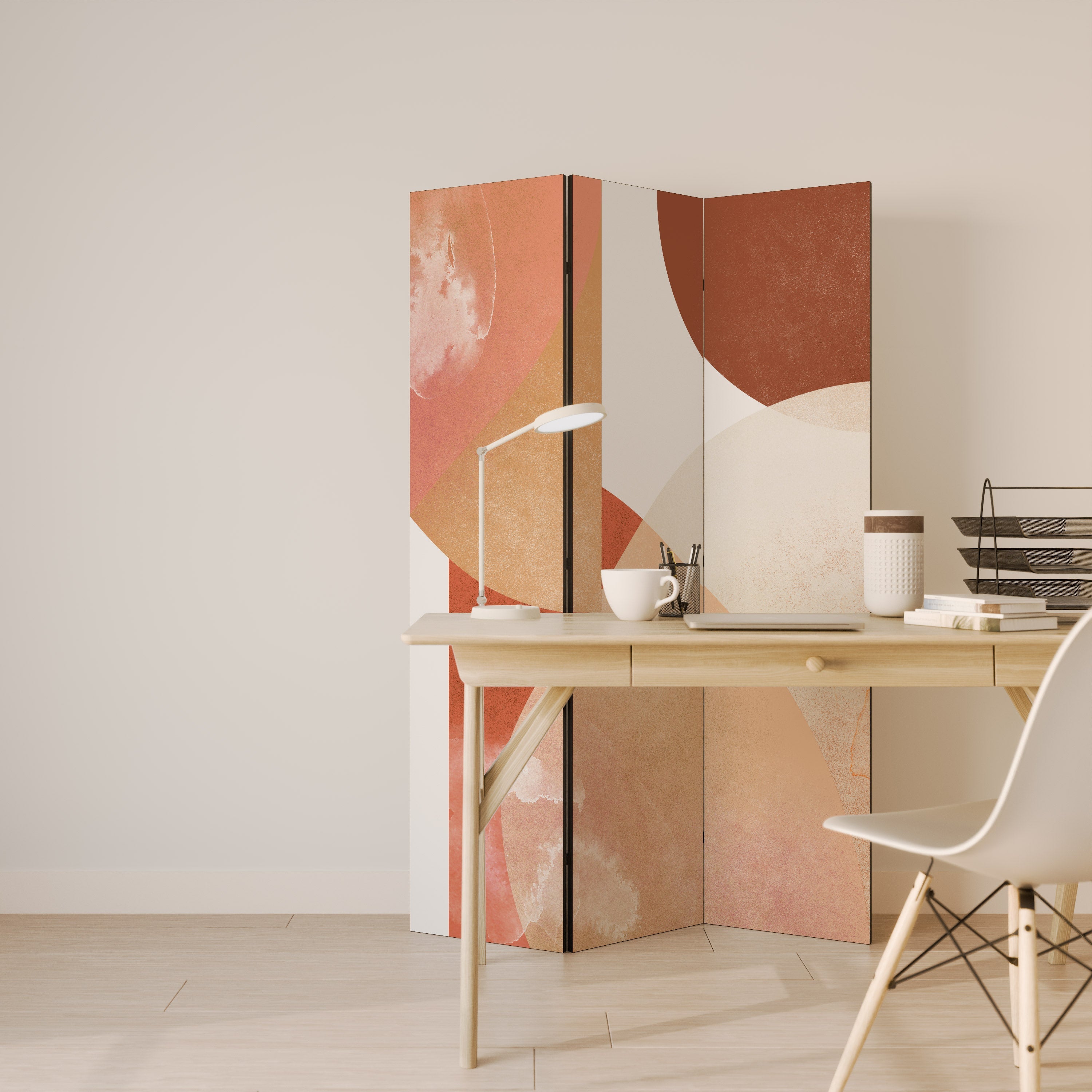 LEVITATING HOURS Dekorativ rumsavdelare med 3 paneler