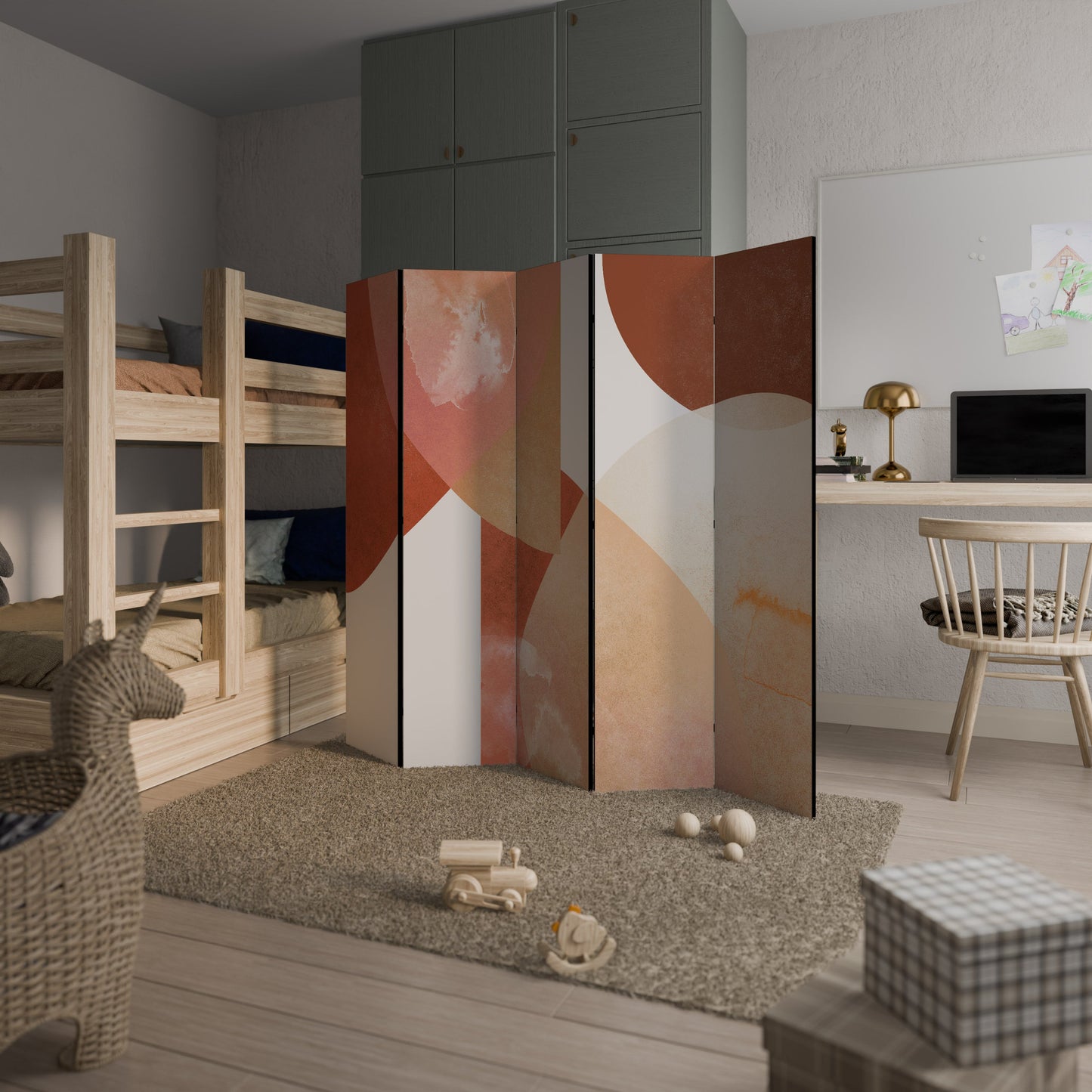 LEVITATING HOURS Decorative 5-Panel Room Divider