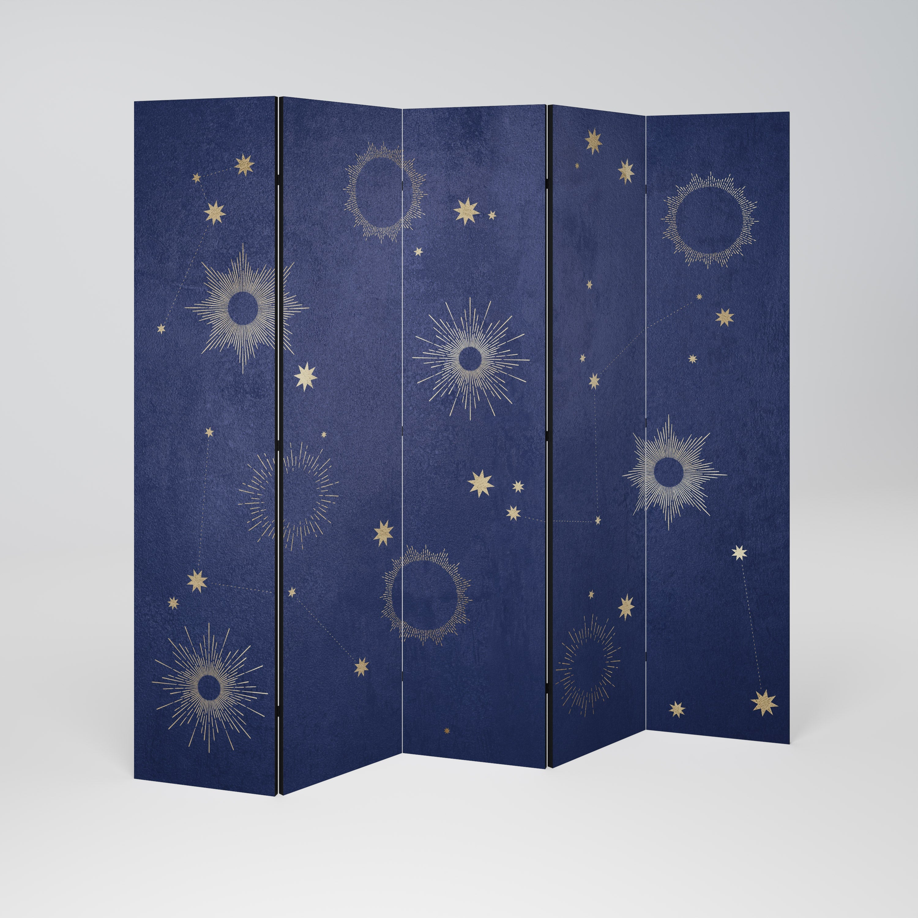 Dekorativ rumsavdelare med 5 paneler MIDNIGHT PATH