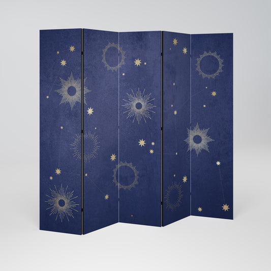 Dekorativ rumsavdelare med 5 paneler MIDNIGHT PATH