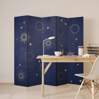 Dekorativ rumsavdelare med 5 paneler MIDNIGHT PATH