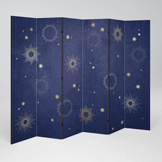 Dekorativ rumsavdelare med 6 paneler MIDNIGHT PATH