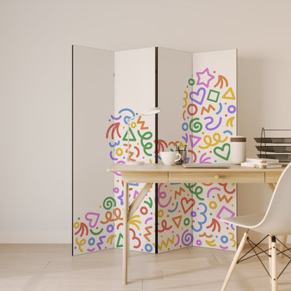 SHAPE EXCITEMENT Decorative 4-Panel Room Divider