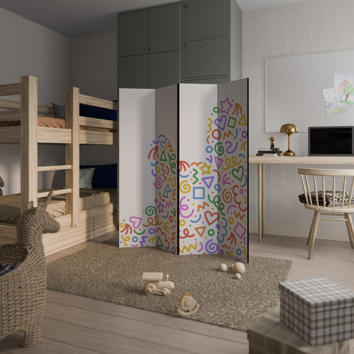 SHAPE EXCITEMENT Rumsavdelare 4 paneler