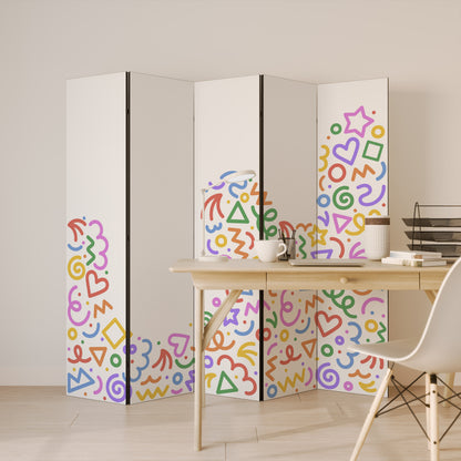SHAPE EXCITEMENT Dekorativ rumsavdelare – 5 paneler