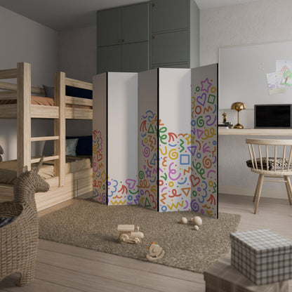 SHAPE EXCITEMENT Dekorativ rumsavdelare med 5 paneler